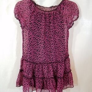 George sheer baby doll blouse